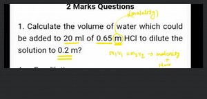2 Marks QuestionsCalculate the volume of water which could be ... | Filo