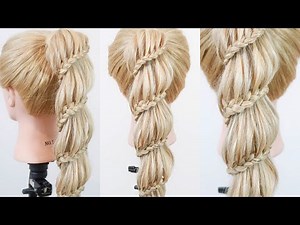 Spiral Braided Ponytail For Beginners - High Ponytail Hairstyles for Long Hair - Easy Spiral Braid!