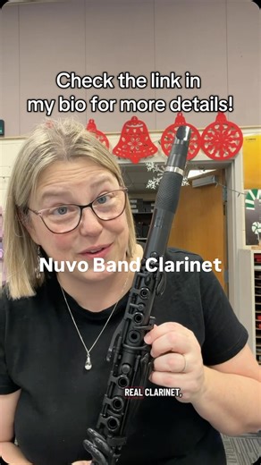 Mrs. Allen on Instagram: "Fully plastic clarinet? Even plastic pads?! #band #banddirector #plasticclarinet #clarinet #beginnerclarinet @nuvobandinstruments"