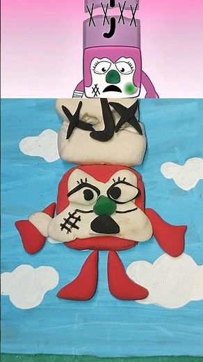 I made Sprunki Alphablocks 'j' phase 2 with clay #shorts #incredibox #sprunki