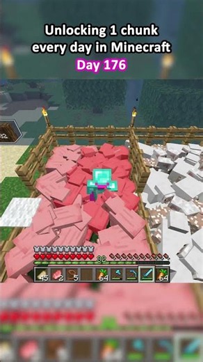 Unlocking 1 chunk every day in Minecraft | Day 176