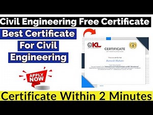 Civil Engineering Free Certification | Civil Engineering Certificate