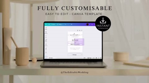 Minimalist Wedding Sign Templates: 70 Editable Signs (printable), MC25 - Etsy