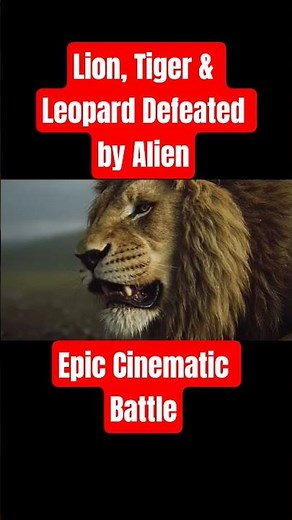 Lion, Tiger & Leopard Defeated by Alien | Epic Cinematic Battle #CinematicBattle #Ai #YouTubeShorts