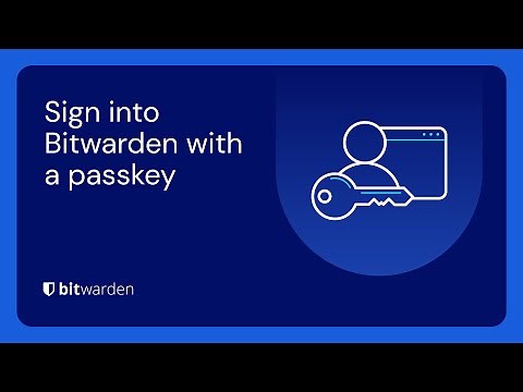 Sign into Bitwarden with a passkey