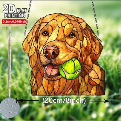 2D Flat, 2D Flat Print, 1 Piece, Dog Garden Sun Catcher, Acrylic Sun Catcher (8X 8inch ), Birthday Gift, Cute Style, Gift For Dog Lovers, Gift For Friends, Suitable For Home Windows, Outdoor Garden Flower Bed Terrace Courtyard Decoration, Terrace Ornament, Window Decoration, Decorative Art, Playful Style, Durable Plastic, Acrylic Sun Catcher, Gift For Pet Lovers, Sun Catcher Decoration, Dog Owner, Gift Shopper, 2D Flat,Wall Art,Home Deccor,Summer Decor,Art,Bedroom Wall Deccor,Flower Bouquet,Vase