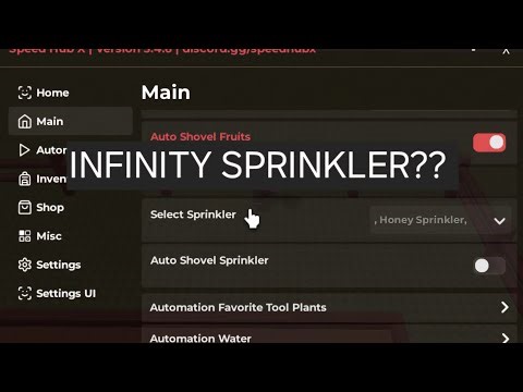 *Grow A Garden Script* | Infinity Sprinkler with speedhubx (GAG v1468)