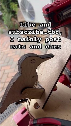 #diy woodpecker door knocker project! #free file if you subscribe and like. Simple #diycrafts