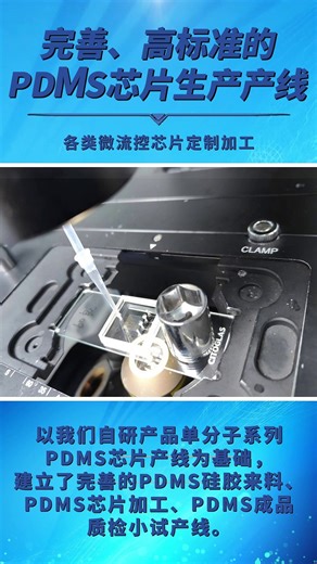 完善、高标准的PDMS芯片生产产线：