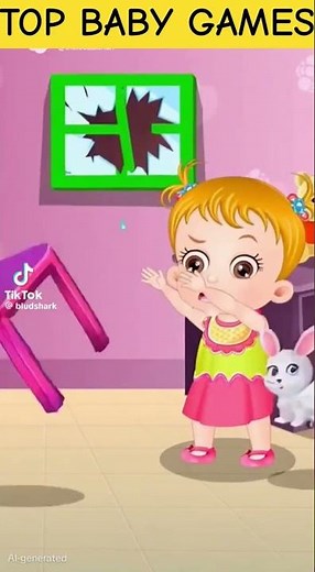 Baby Hazel Broken Glass Gets grounded