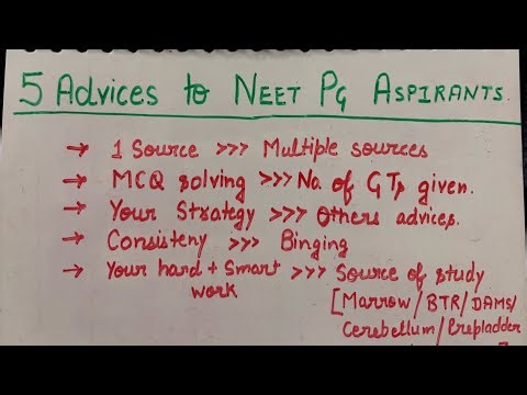 5 Golden advices to all NEET PG Aspirants!✨