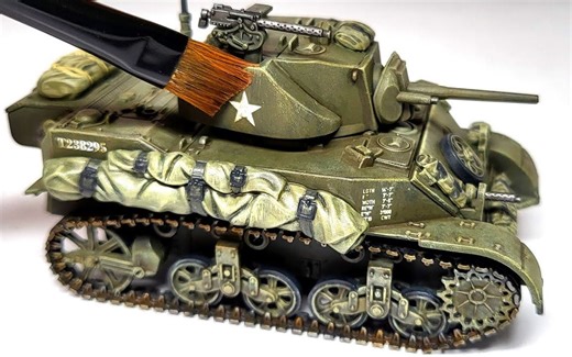 【笔涂】Rubicon Models 1/56 M5 斯图亚特轻型坦克模型制作