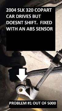 2004 Benz Slk 320 right rear wheel sensor replacement (COPART FLOOD CAR) - PART 4