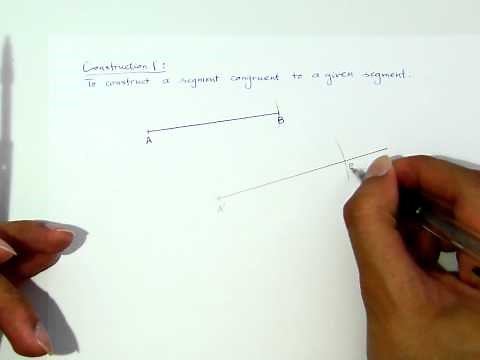 Construction 01: Constructing Congruent Line Segments
