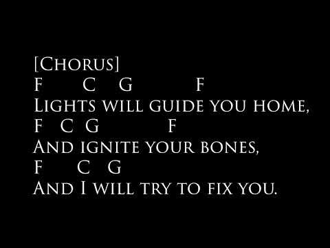 Fix You – Coldplay 🎶 Vocals with Chords & Lyrics | Sing Along & Play Guitar/Piano