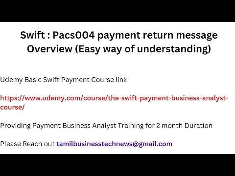 Swift : Pacs004 payment return message Overview (Easy way of understanding)