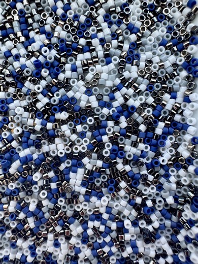 Stormy Skies Miyuki Delica Beads: Grey, White, and Blue 11/0 Miyuki Seed Beads (10g) - Etsy