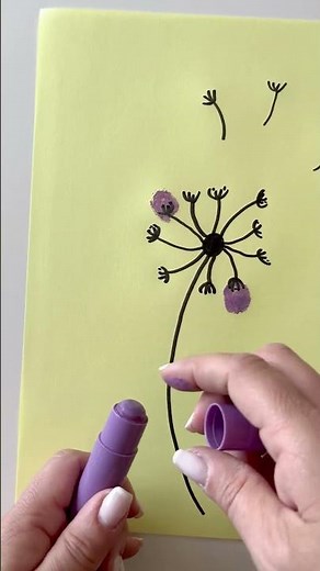 🌼 Pusteblume basteln: Geniale Fingerabdruck-Technik für Kinder (Jung & Alt!)
