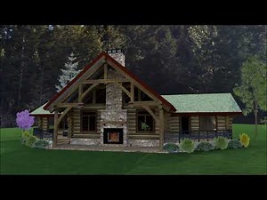 Log Home Floor Plan | Log Cabin Floor Plan with 2 Bedrooms And A Loft