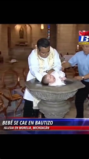 Priest baptizes in a BRUTAL manner