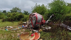 Mumbai-Hyderabad Helicopter Crashes In Pune, Video Captures Terrifying Moment