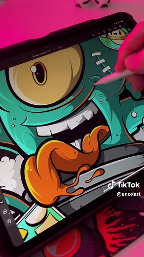 Custom Alien Mascot Design for Sticker Invasion