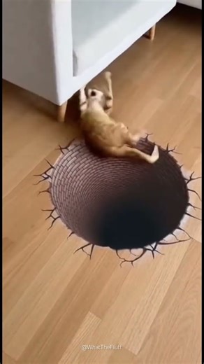 Cat confused by the optical illusion 😂 #cat #viral #shorts