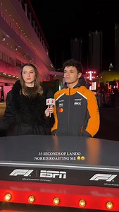 Madeleine White Fedyk on Instagram: "Note to self only truthful answers with @lando @espnf1 @mclaren"