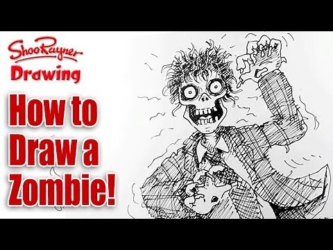 How to draw a Zombie - spoken tutorial for halloween