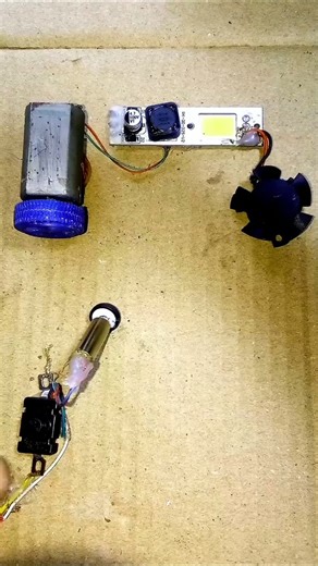DIY LED Setup Using a Small Motor Generator •