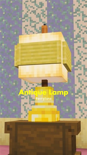 averagetuna on Instagram: "antique lamp | minecraft mini tutorial | #minecraft #minecraftbuilds #minecraftbuilding #minecrafttutorial"