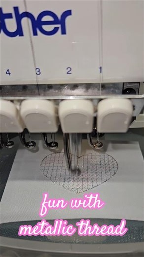 Metallic Thread #embroidery #machineembroidery #brotherembroidery #patch
