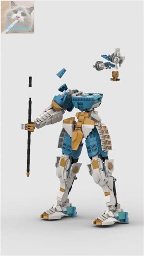 LEGO® Brick Nya's titan mech custom speedbuild animation short new