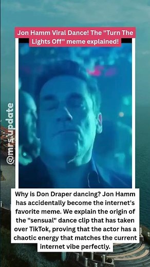 Jon Hamm's VIRAL Dance Meme! 🕺 Turn The Lights Off #JonHamm