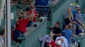 Bryce Harper isn't afraid of monsters. He nails a homer in Boston straight to the Green Monster, and a Philies fan sitting there too! | NBC Sports Philadelphia