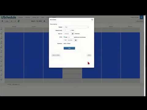 How to Set a Recurring Block in the Schedule