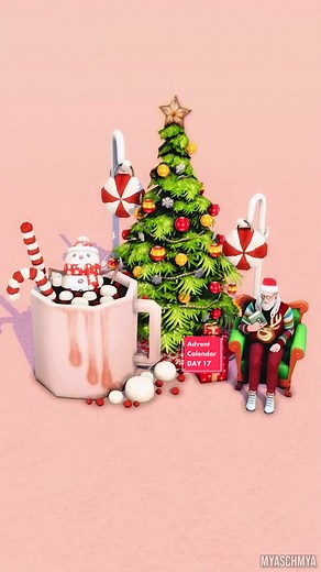 Winterfest Decor: Frosty Hot Chocolate Sims 4 Speed Build