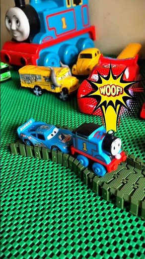 Blue Lightning McQueen Dinoco Toy Car Racing! 🏎️⚡️#LightningMcQueen #cars