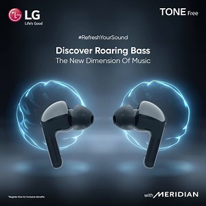 Don’t let the compact design of LG Tone Free FN7 confuse you. The re-engineered sound technology means that you experience superior bass and rich audio quality. Buy now at https://bit.ly/3ugy65r Register on www.lg.com/in for Exclusive Benefits #WirelessEarbuds #BluetoothEarbuds #LGToneFree #RoaringBass #NoiseCancellation | LG Global
