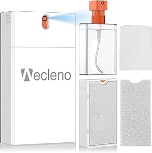 Screen Cleaner Spray and Wipe, 2Fl Oz Refillable Computer Screen Cleaner, Streak-Free Portable Laptop Cleaning Kit with Microfiber Cloth for Phone Car Touchscreen MacBook iPad TV Monitor PC Electronic