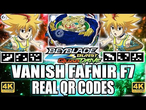 VANISH FAFNIR F7 QR CODE ALL FAFNIR QR CODES BEYBLADE BURST QUAD DRIVE QR CODES 4K60FPS