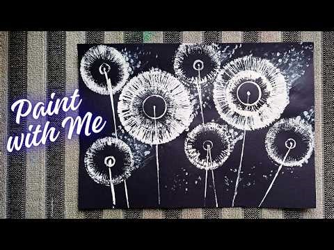 Easy Dandelion Painting Technique | Art for Beginners | Whimsical Dandelion Painting Tutorial