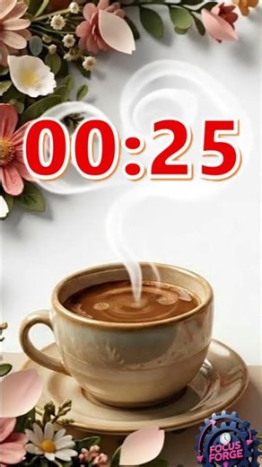 Aesthetic 1 Minute Timer ☕🌸 Relaxing Coffee & Journaling Countdown