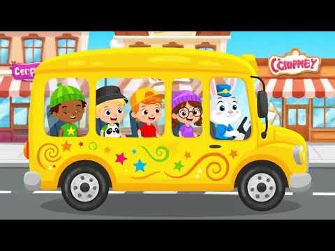 🎤 Fun Bus Ride | Wheels on the Bus Nursery Rhyme for Kids