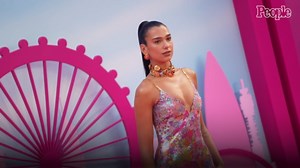 Dua Lipa Flaunts Her Own Versace Collection in Slinky Crystal Mesh Gown at ‘Barbie’ Premiere
