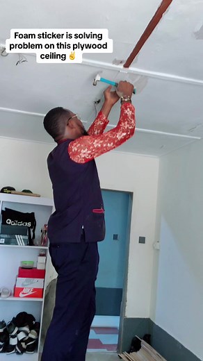 Upgrade Your Plywood Ceiling with Foam Stickers | Home Decor Ideas