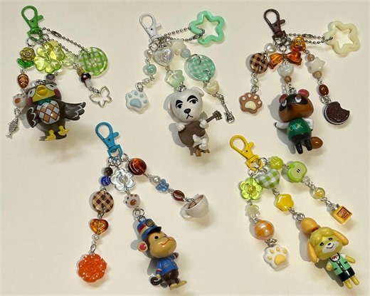 Nintendo Animal Crossing Inspired/themed Beaded Keychains| Animal Crossing Icons| Handmade Bag, Purse and Backpack Charm, Gift Idea - Etsy