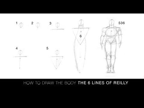 how to draw human body Part 1: The 6 lines of Reilly