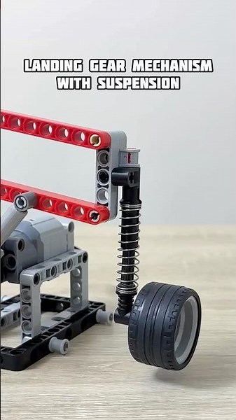 Landing Gear Mechanism With Suspension #lego #legotechnic #suspension