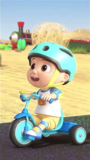 🚲I Can Ride My Tricycle!🚲| CoComelon | Moonbug Kids - Fun Songs With Friends #shorts